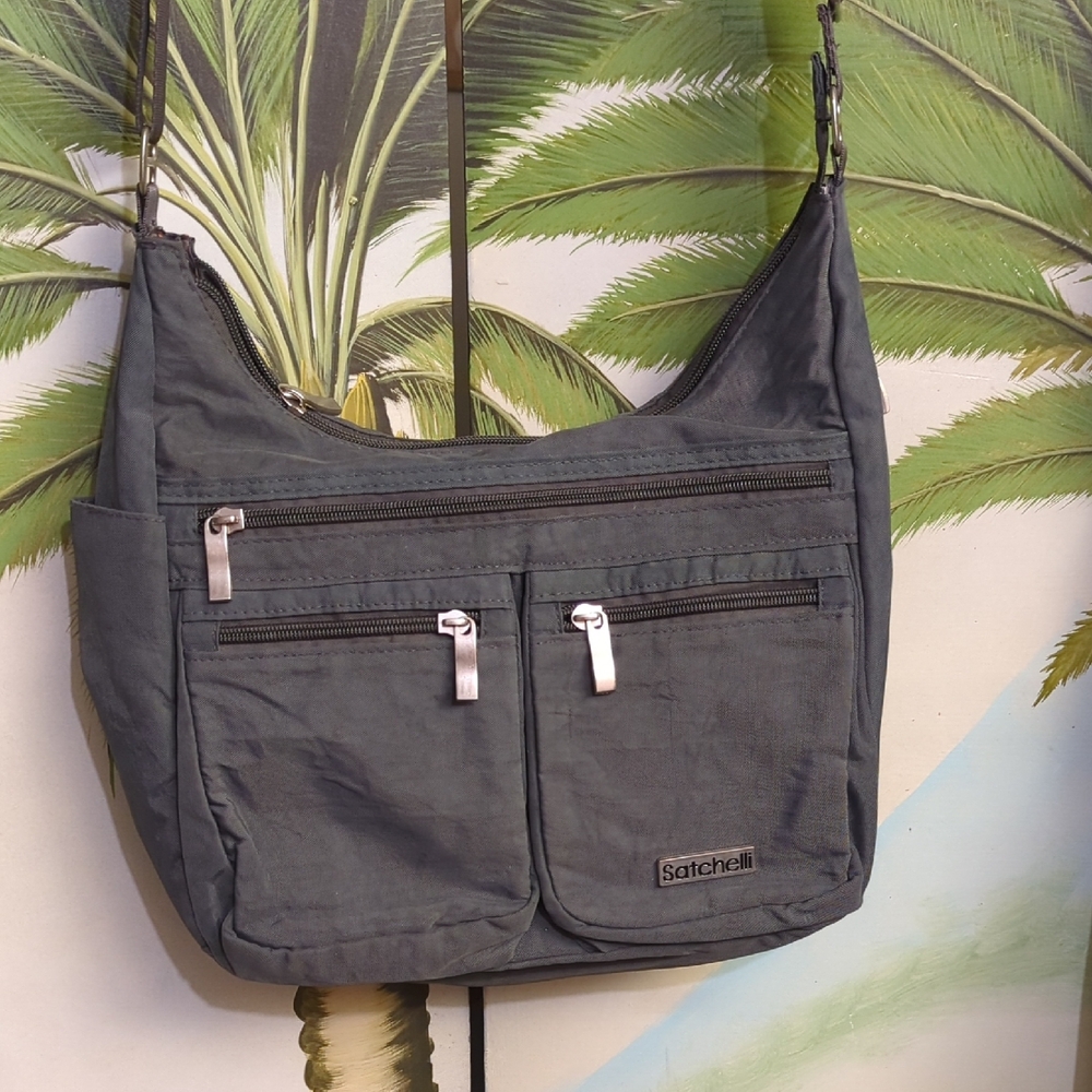 Satchelli Gray Travel Crossbody Bag